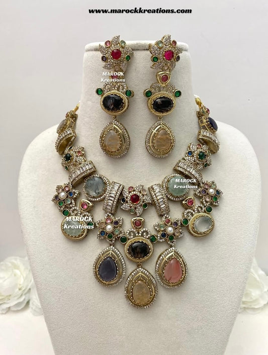 Christy Sabyasachi inspired Premium Quality Kundan statement necklace set