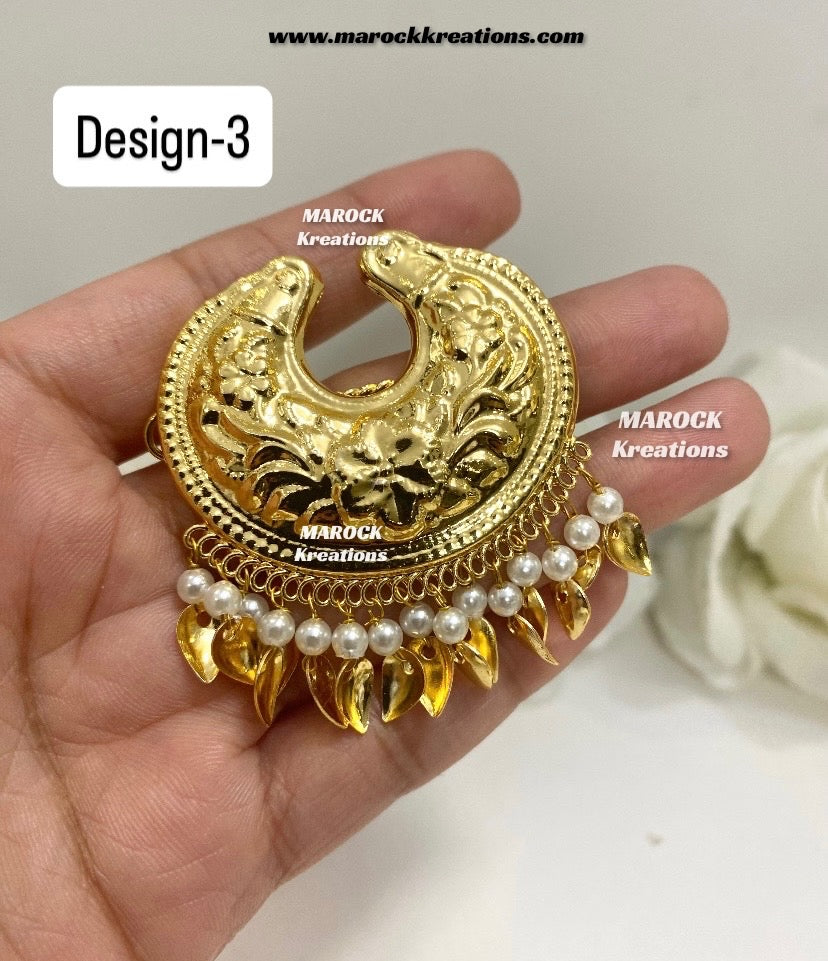 Gold plated Jadau hair clips/ Hair pins