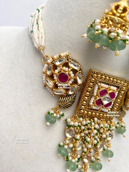 Ashna Paachi Kundan Gold plated exclusive choker set