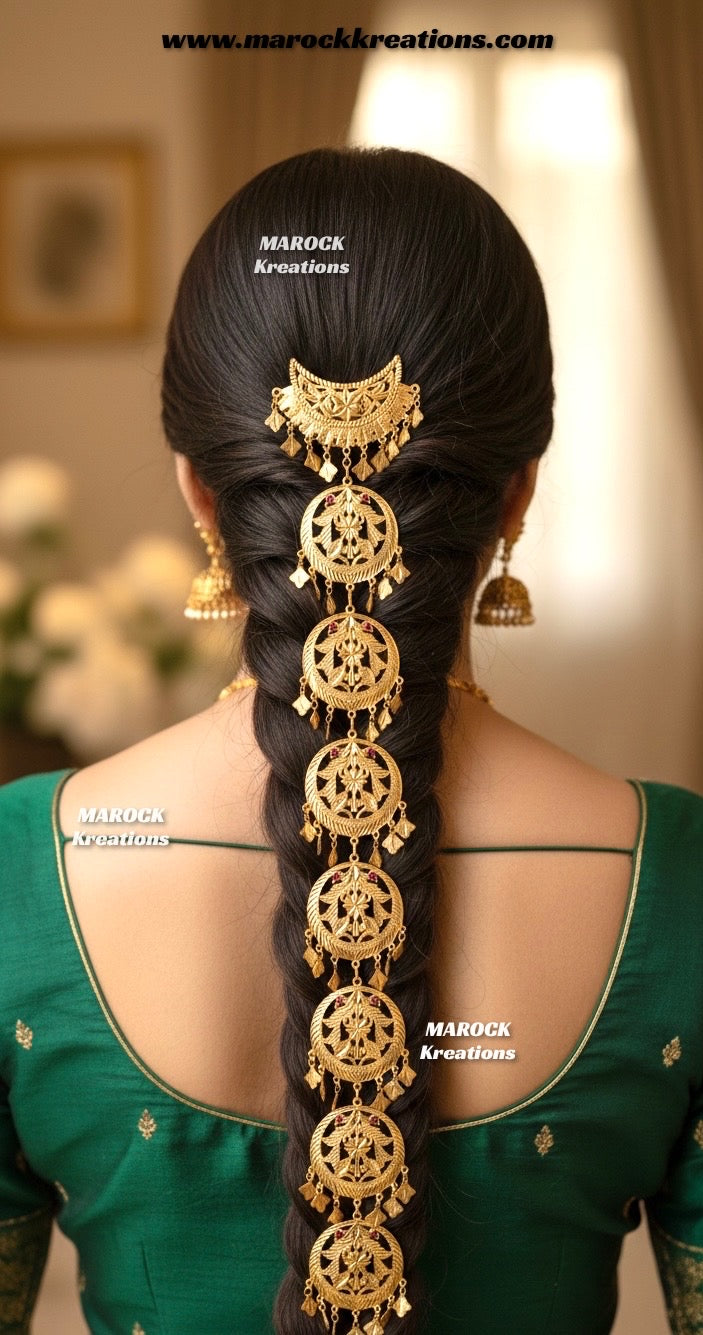 Gold plated Jadau Braid Jewelry/Choti