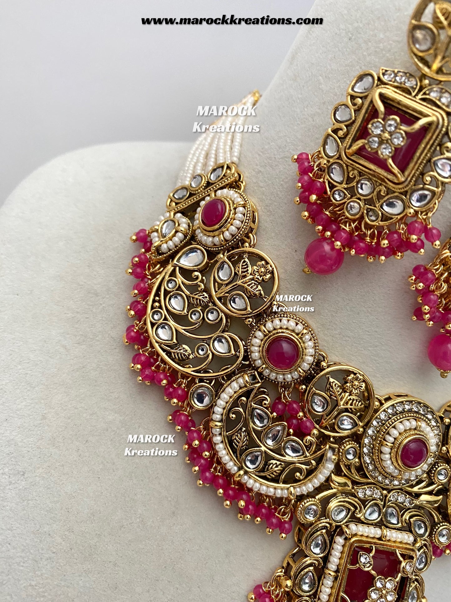 Carrie Premium Quality Kundan Statement Necklace set