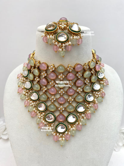 Connie Premium Quality Statement Kundan Necklace/Bridal set