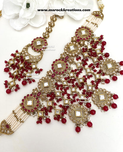 Antique Gold Kundan/Polki Statement Choker set