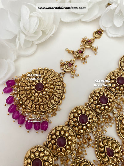 Trendy Gold plated traditional choker sets