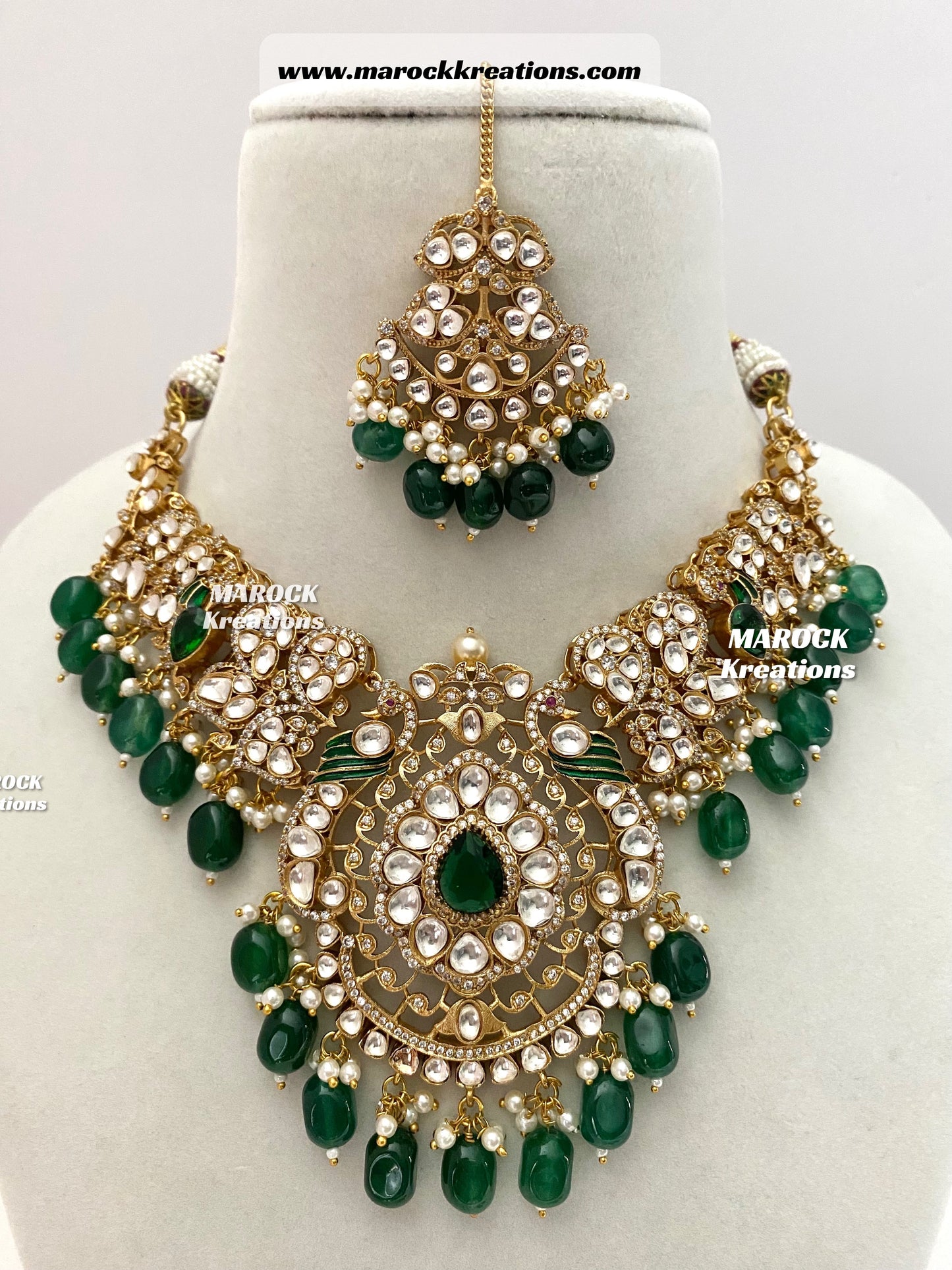 Premium Quality Moissanite Kundan exclusive Necklace set