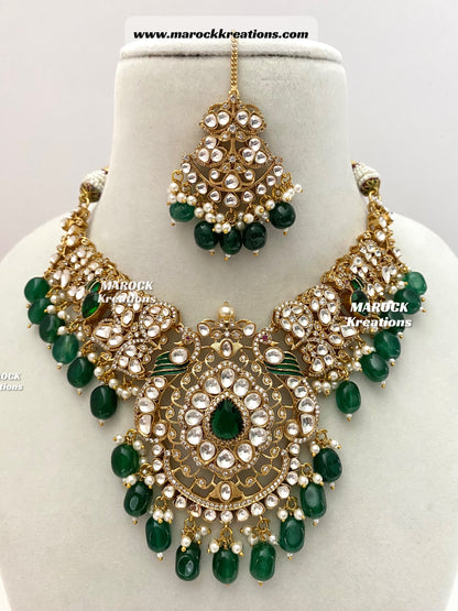 Premium Quality Moissanite Kundan exclusive Necklace set