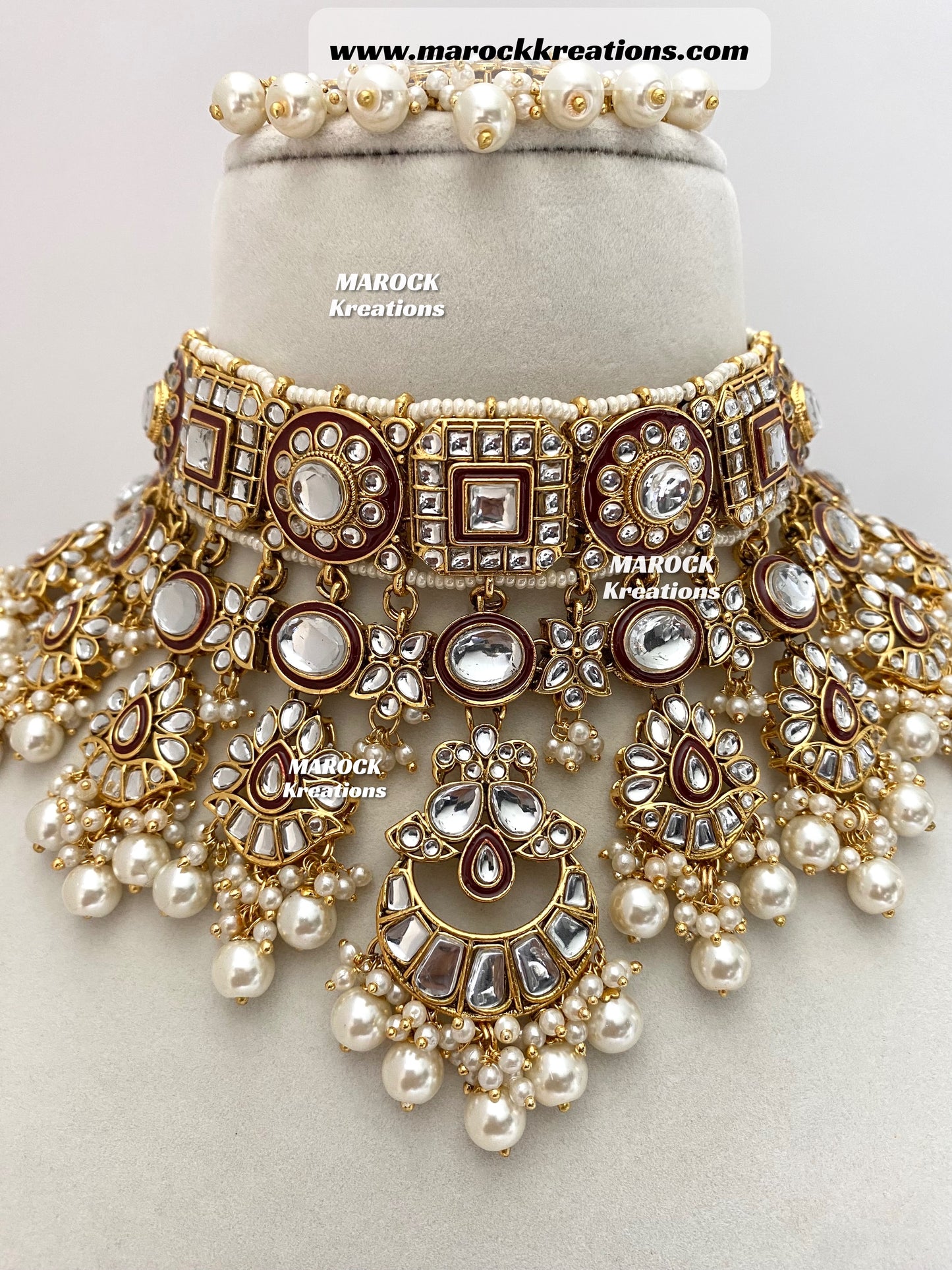 Mehak Premium Quality Kundan Statement Necklace set