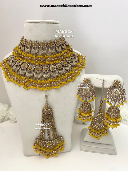 Meesha Premium Quality Pakistani Choker and Necklace combo set