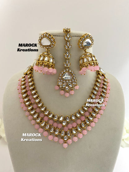 Premium Quality double layer Kundan Necklace sets/2 layer necklace sets