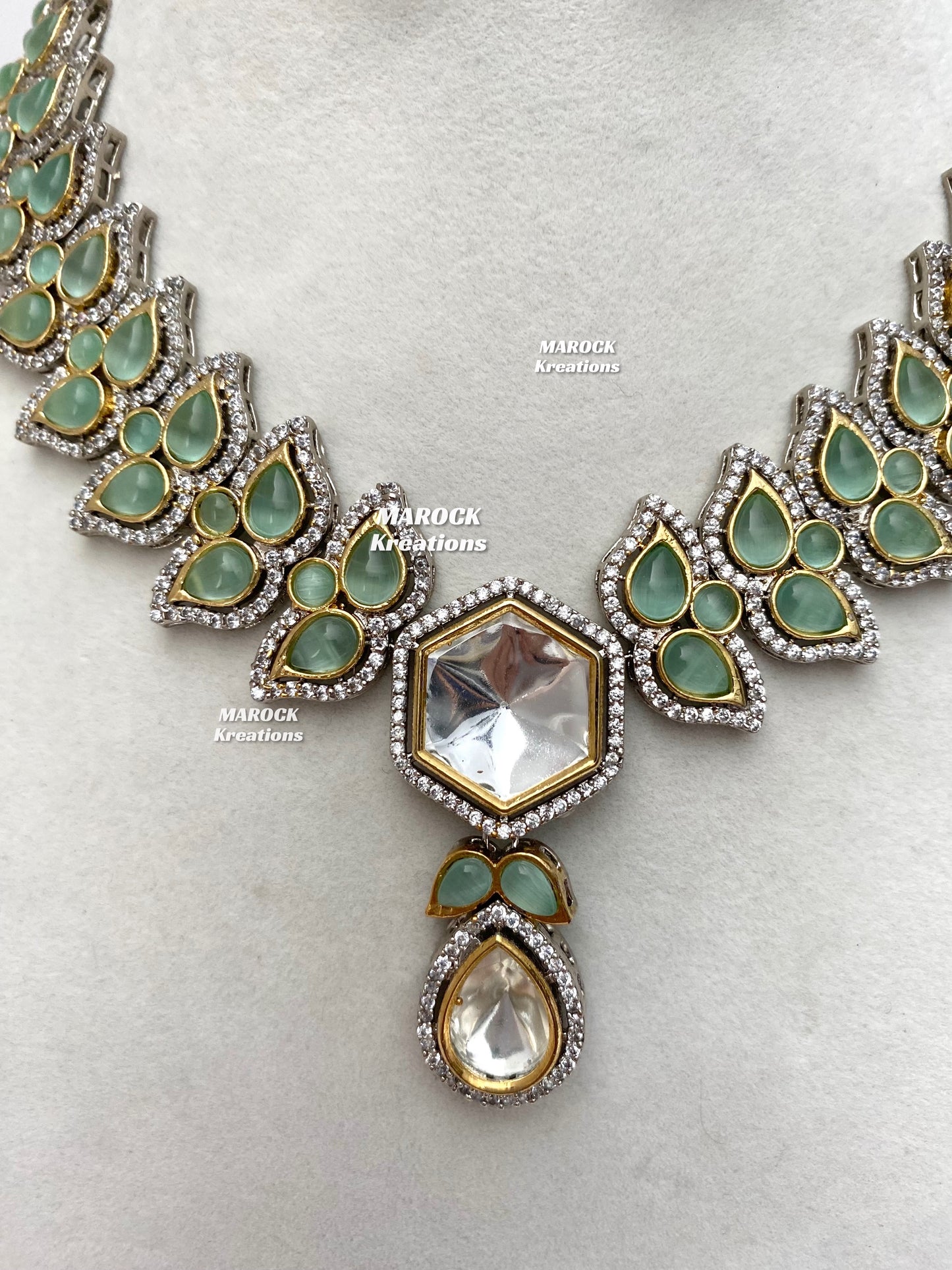 Katie Tyani inspired Premium Quality Kundan Statement Necklace set
