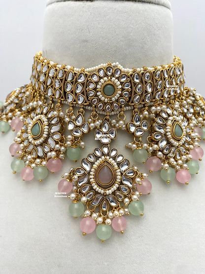 Bhavika Premium Quality Kundan choker/Necklace set