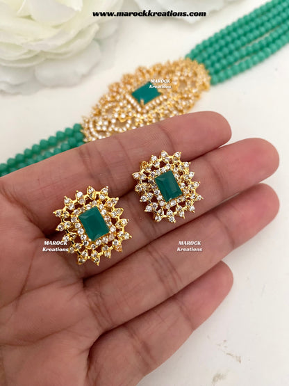 Remya Bollywood style American Diamond choker set