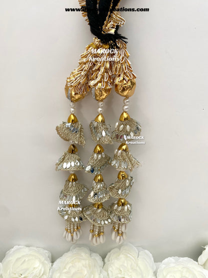 Traditional gotta patti Parandi with lace /Hair dori/Jago braid accessories