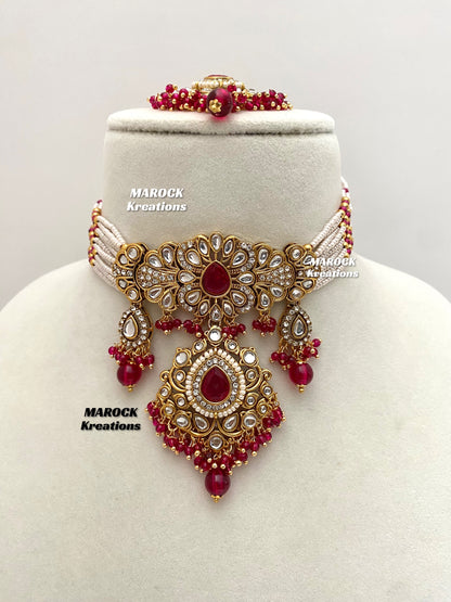 Mahima Premium Quality Kundan Choker set