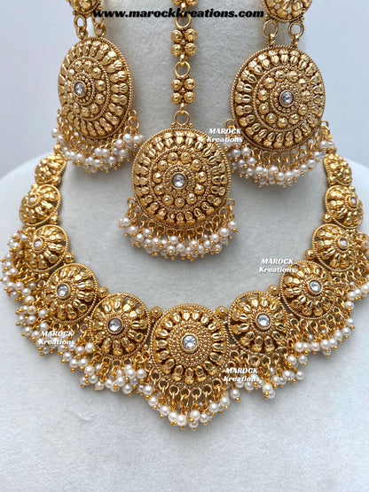 Roxana Premium Quality Gold Plated necklace set