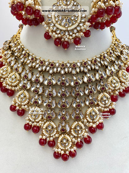 Fine Kundan V-shape Statement Necklace set