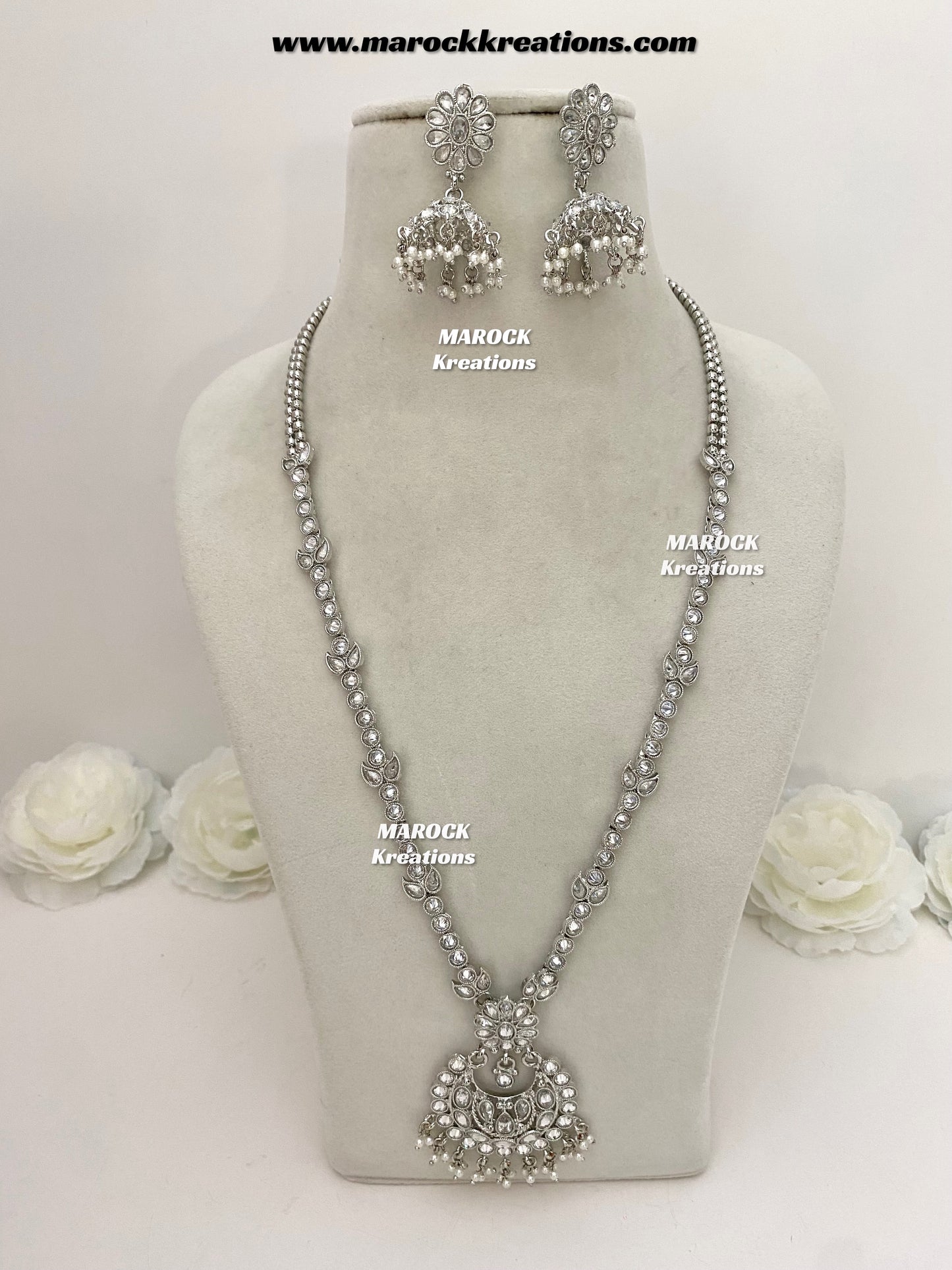Amsa Premium Quality Polki statement Rani haar set