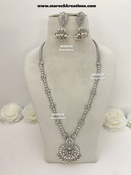Amsa Premium Quality Polki statement Rani haar set