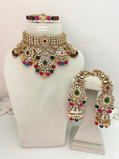 Bhavika Premium Quality Kundan choker/Necklace set