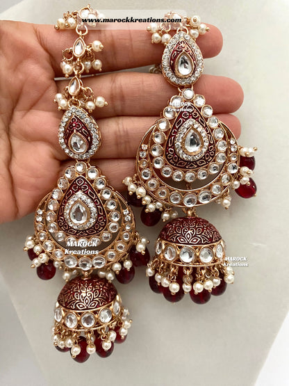 Premium Quality Kundan Meenakari Bridal set/Indian bridal jewelry