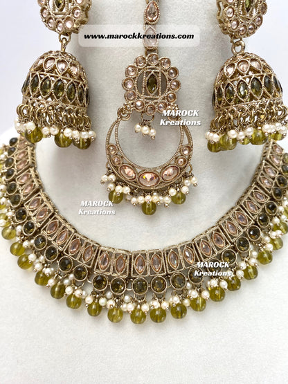 Alisha Antique Polki Choker/Necklace sets