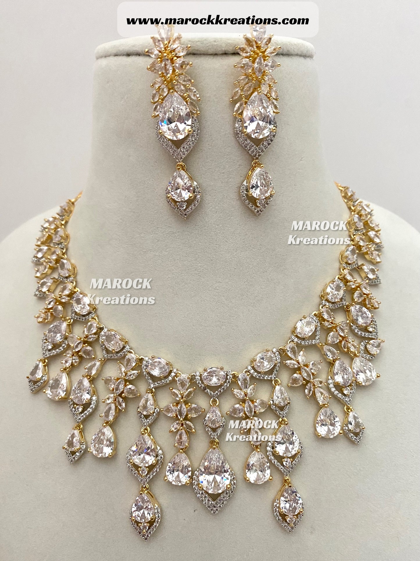 Kerry Golden American Diamond Necklace set