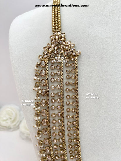 Carolina Premium Quality Polki Statement Rani haar set