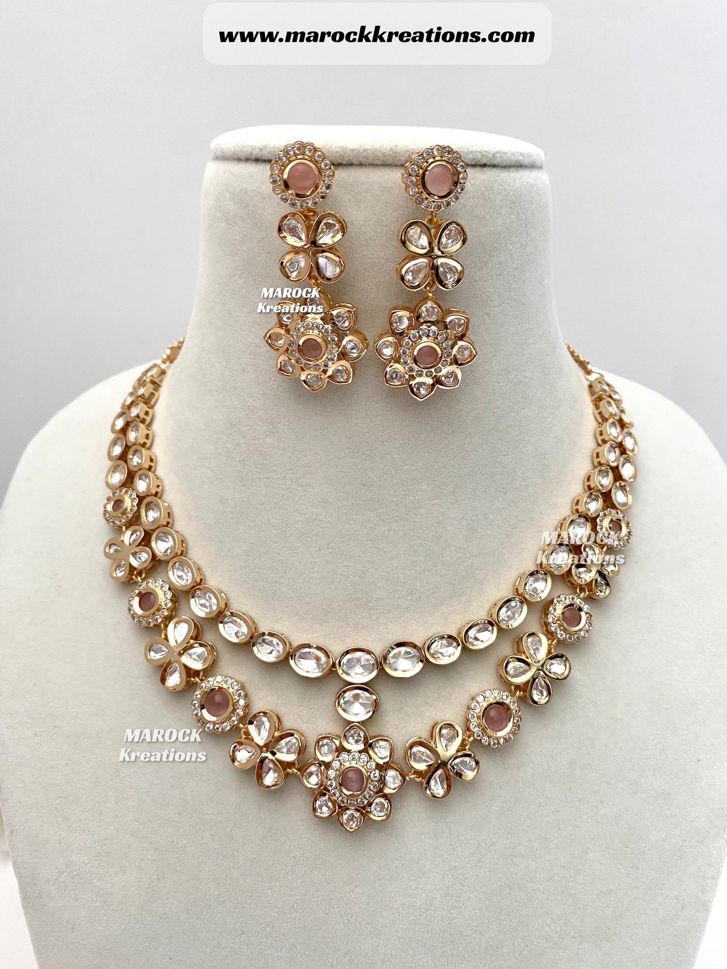 Diva Tyani Inspired Premium Quality gold plated Kundan double layer exclusive Necklace set