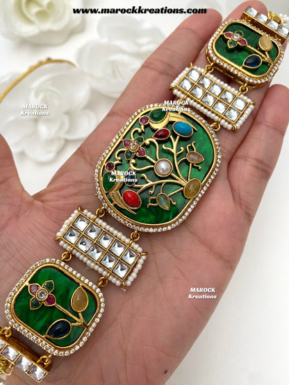 Swati Premium Quality sabyasachi inspired Statement kundan choker set