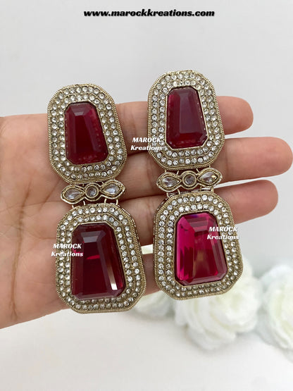 Himani Premium Quality Polki Statement Earrings