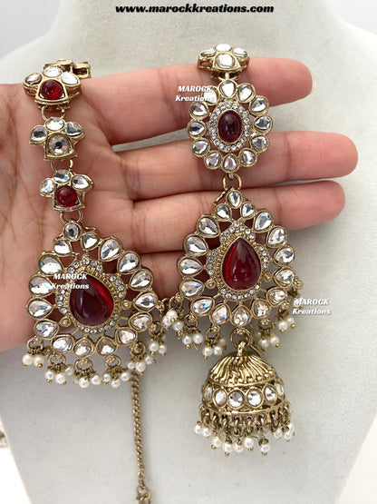 Lisha Uncut Polki Statement Necklace set/Bridal set