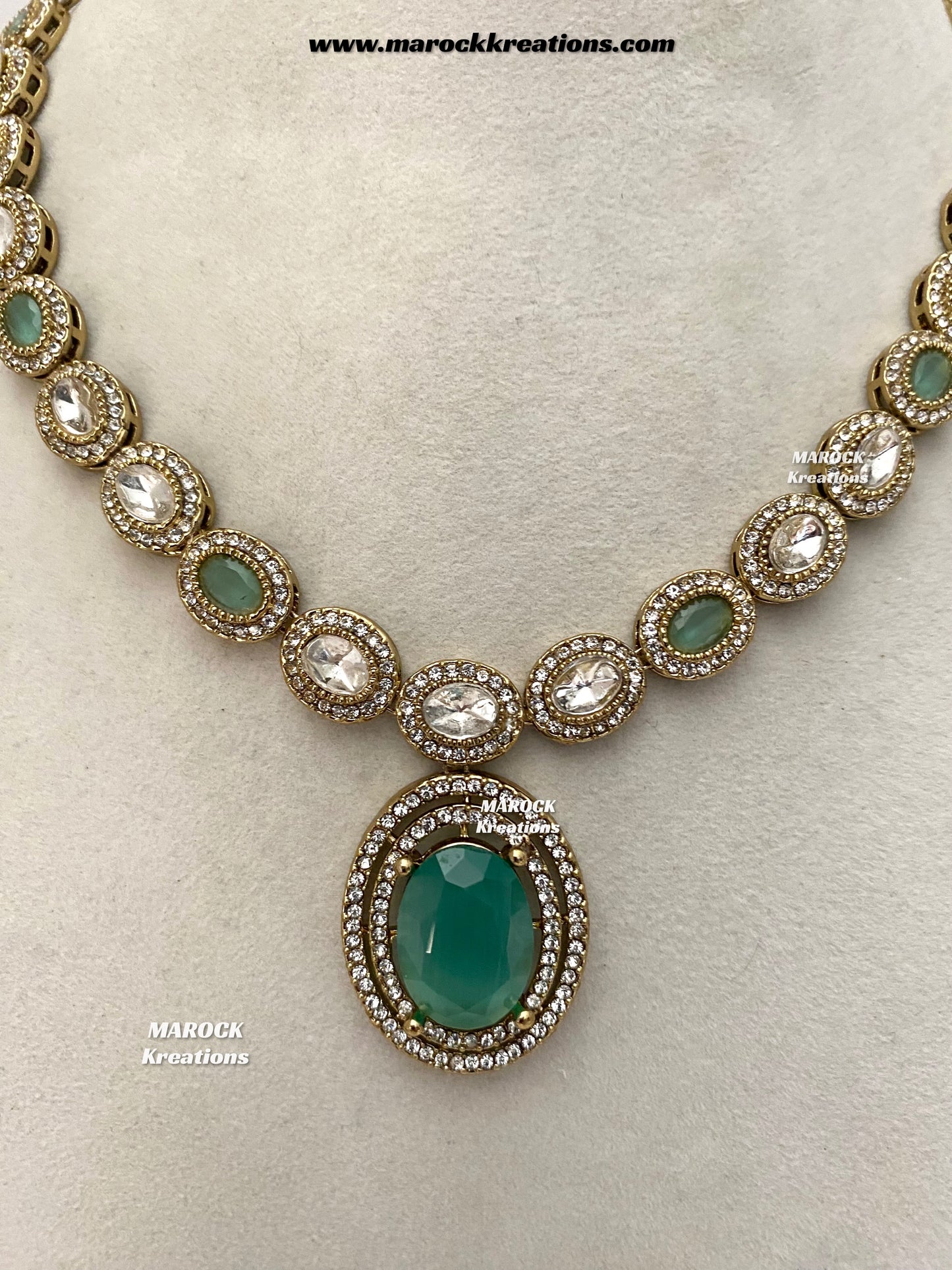 Raveen Premium Quality Kundan Necklace set