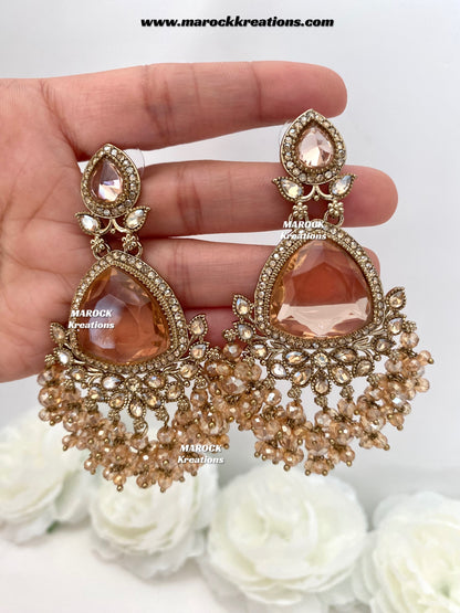 Lina Polki Statement Earrings