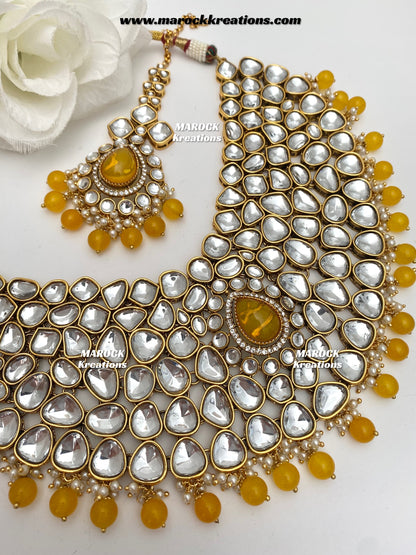 Ruhi Premium Quality Statement Kundan Necklace/Bridal set