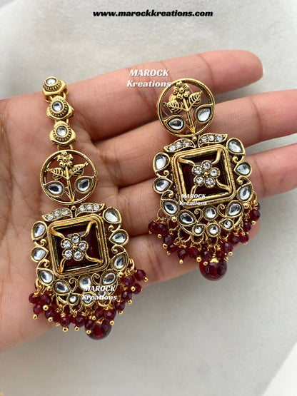 Carrie Premium Quality Kundan Statement Necklace set