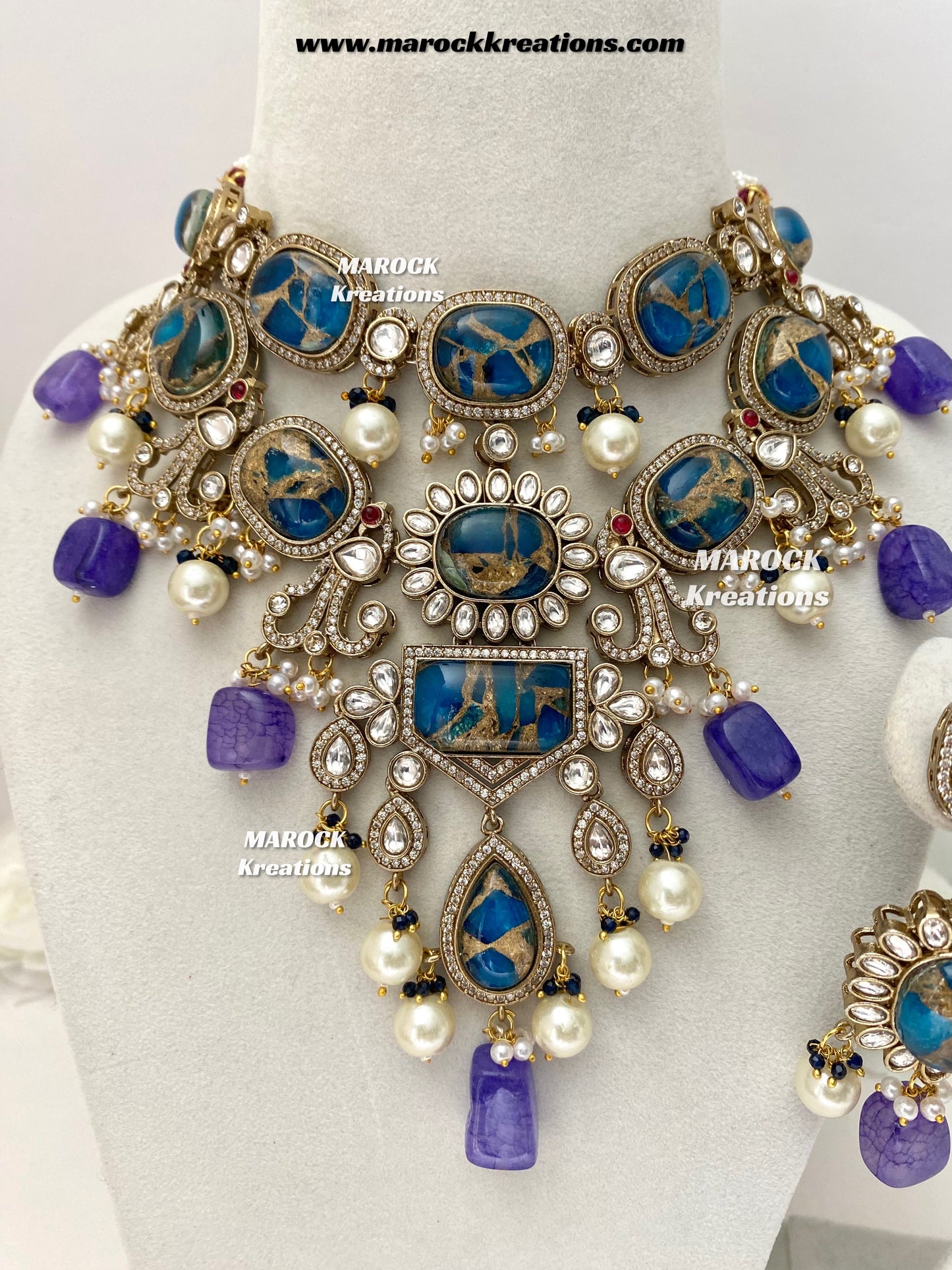 Jane Sabyasachi inspired Premium Quality  Kundan statement necklace set