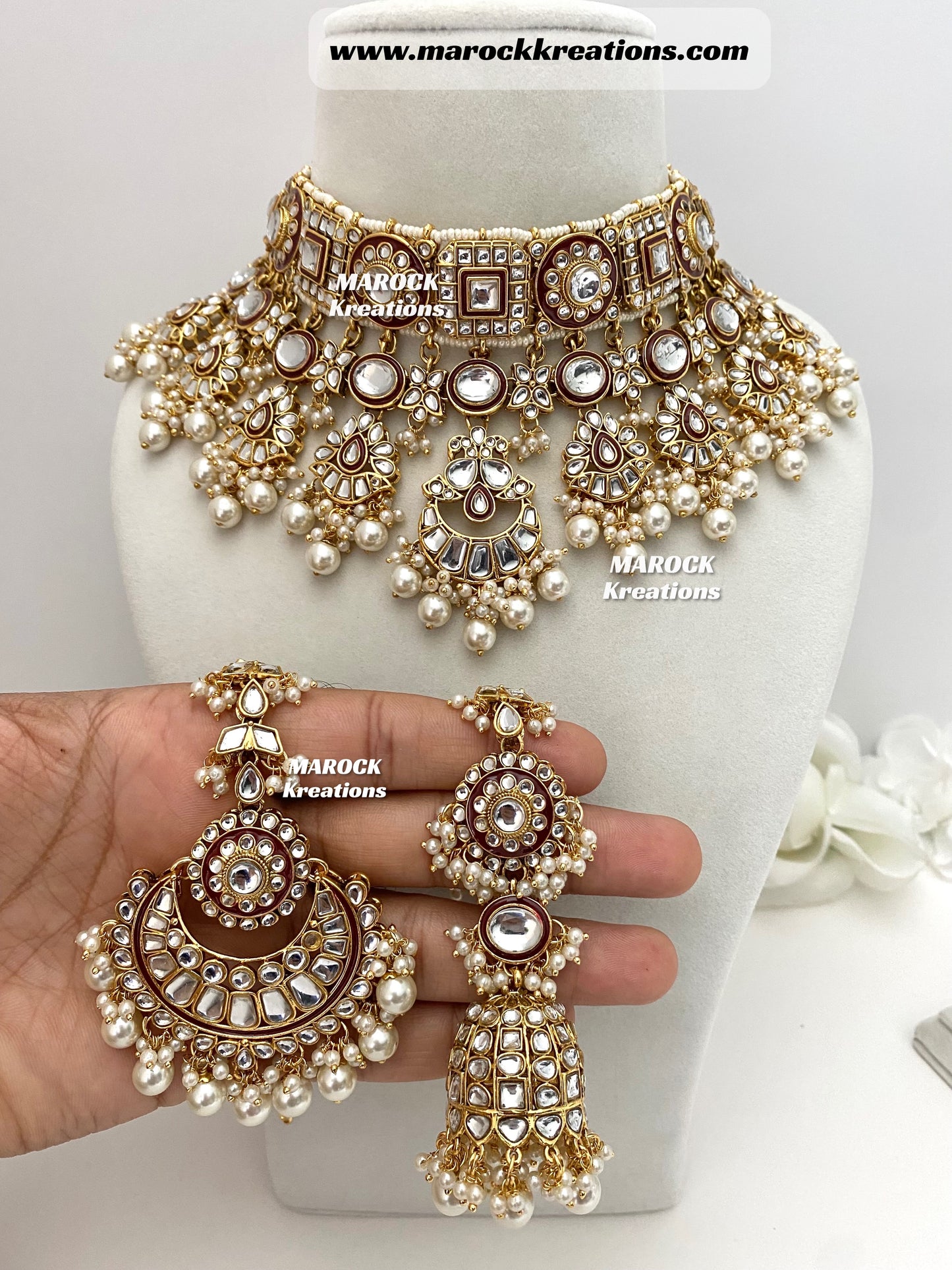 Mehak Premium Quality Kundan Statement Necklace set