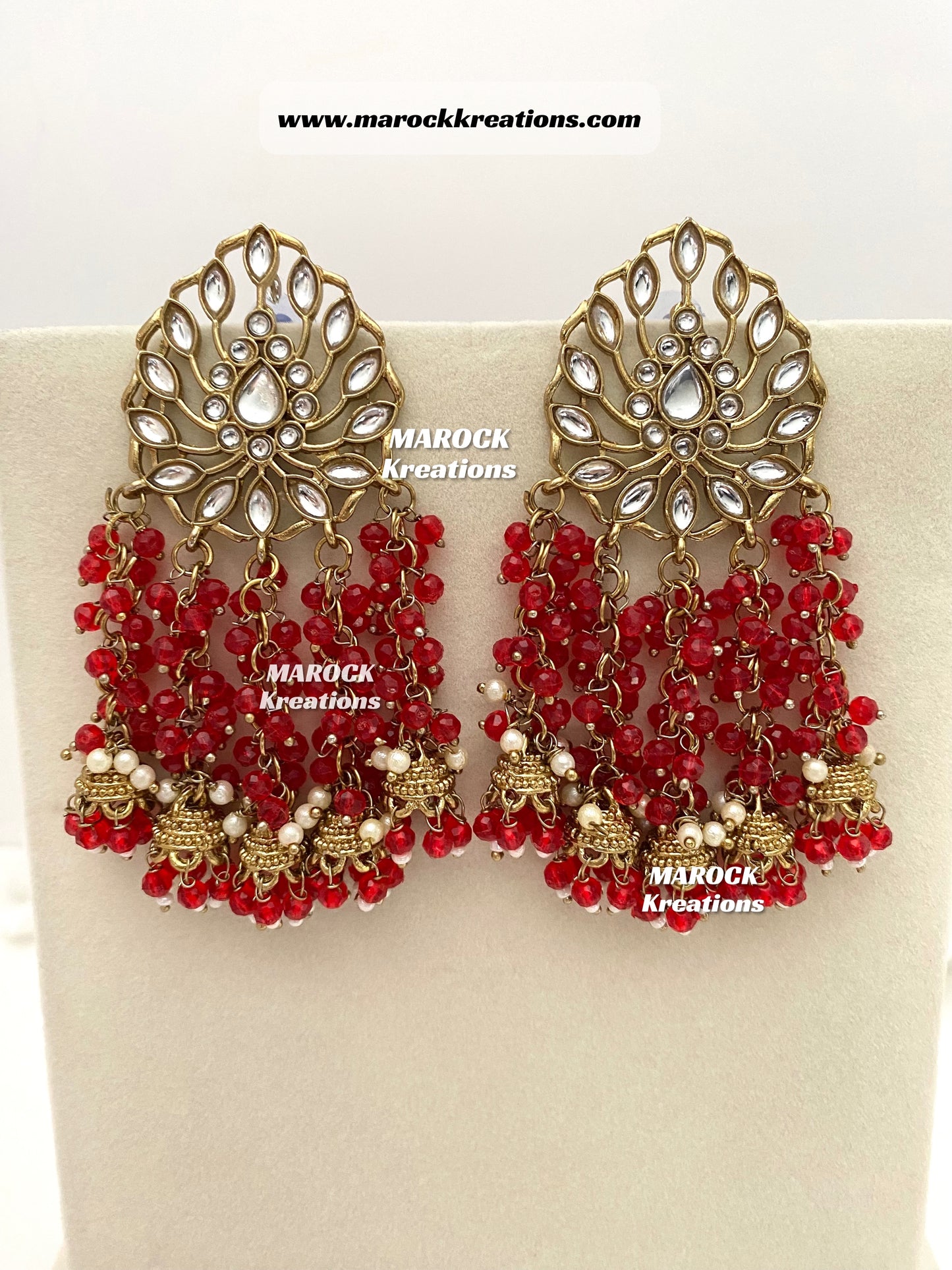 Bollywood style Kundan Statement Earrings