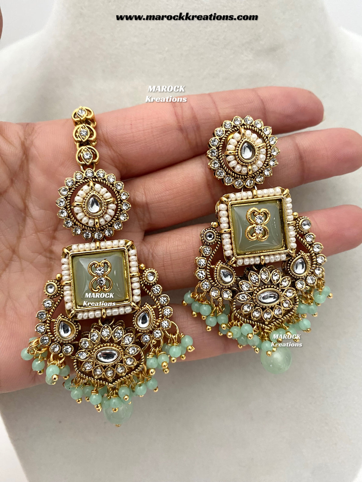 Nidhi Premium Quality Kundan Statement necklace set