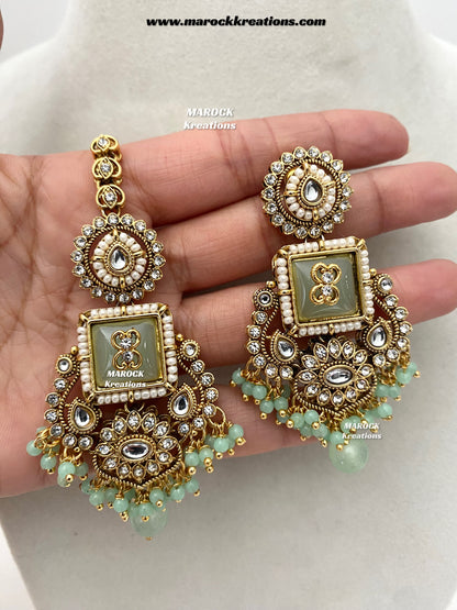 Nidhi Premium Quality Kundan Statement necklace set