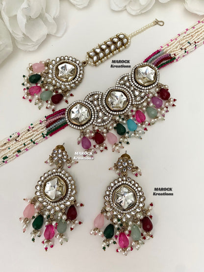 Amina Kundan Choker set