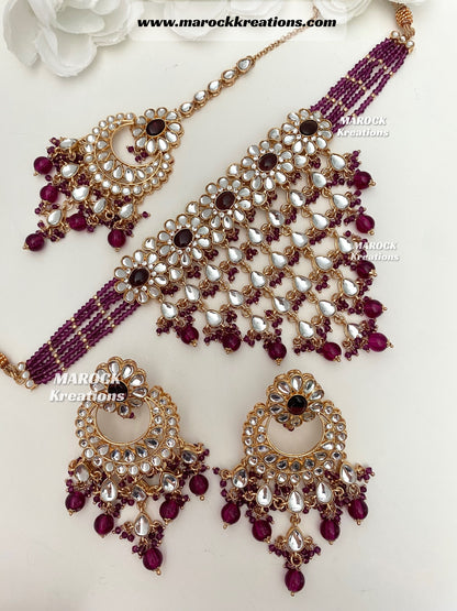 Yasmin premium quality Kundan Statement Choker set