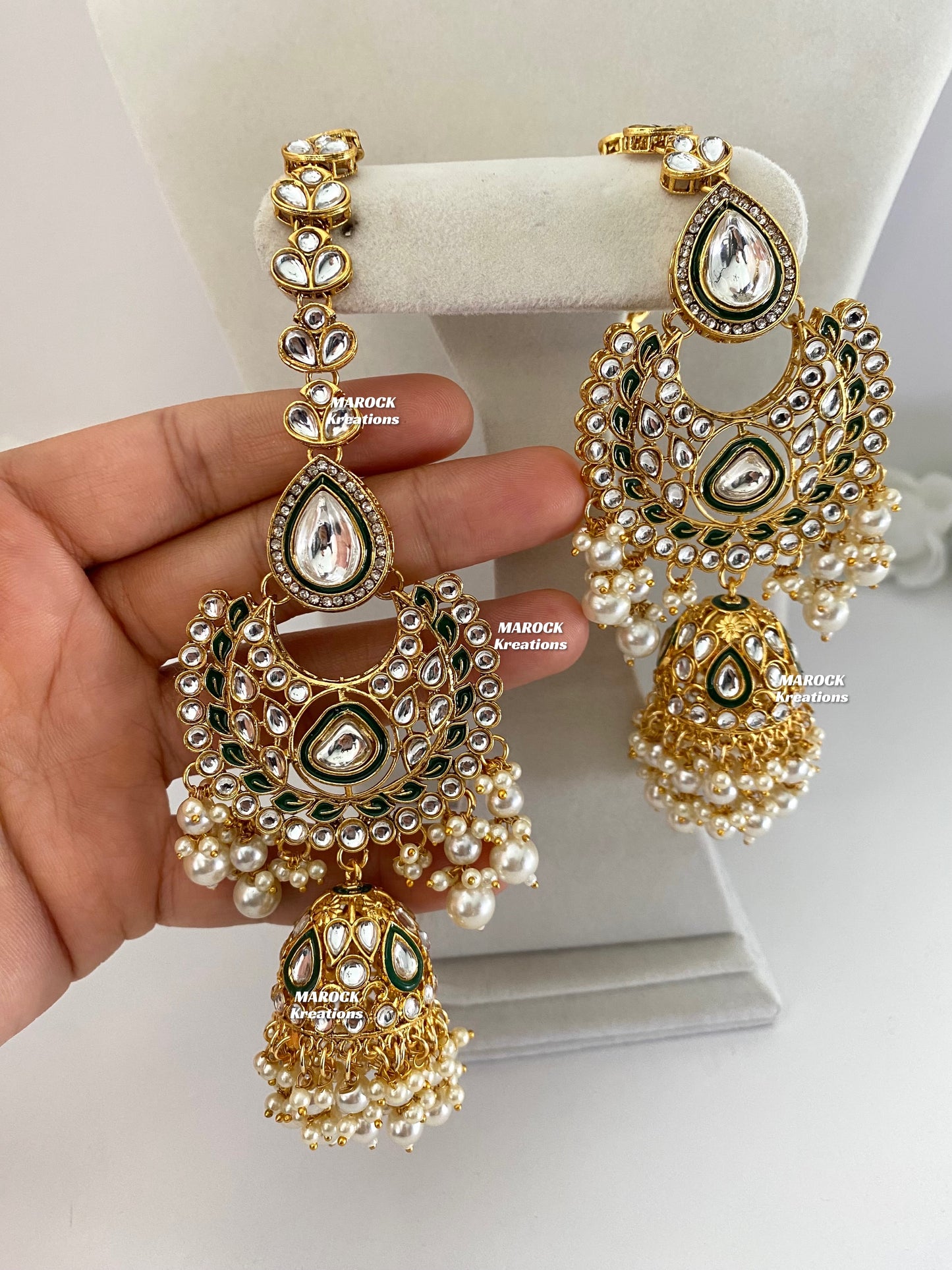 Premium Quality Kundan Meenakari Bridal set/Indian bridal jewelry