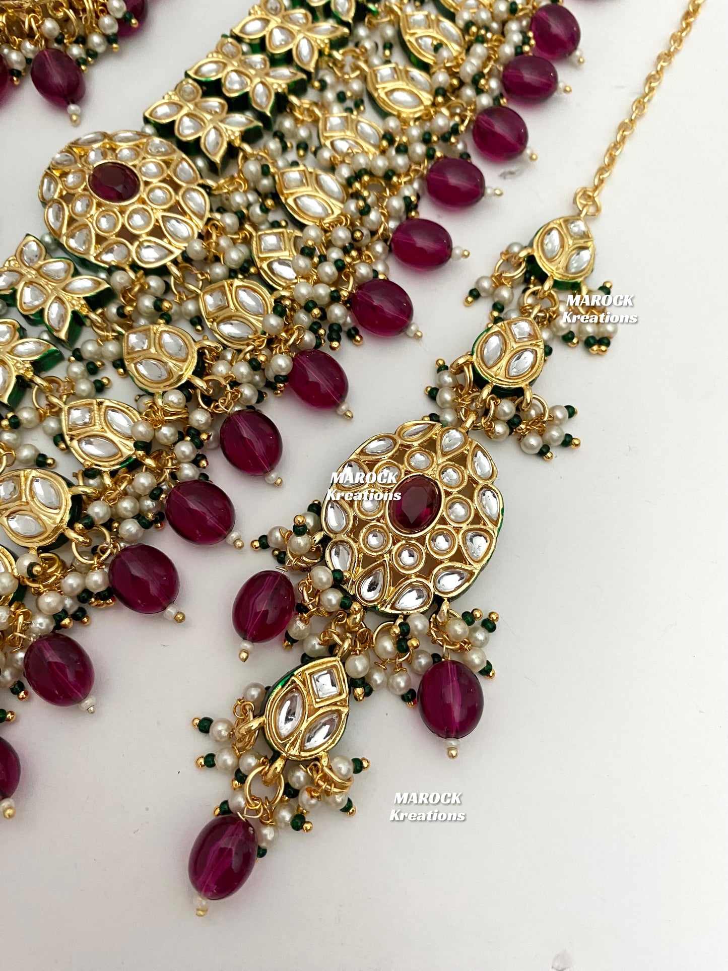 Premium Quality Thappa Kundan Statement Choker set