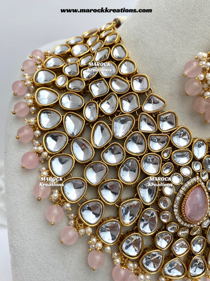 Ruhi Premium Quality Statement Kundan Necklace/Bridal set