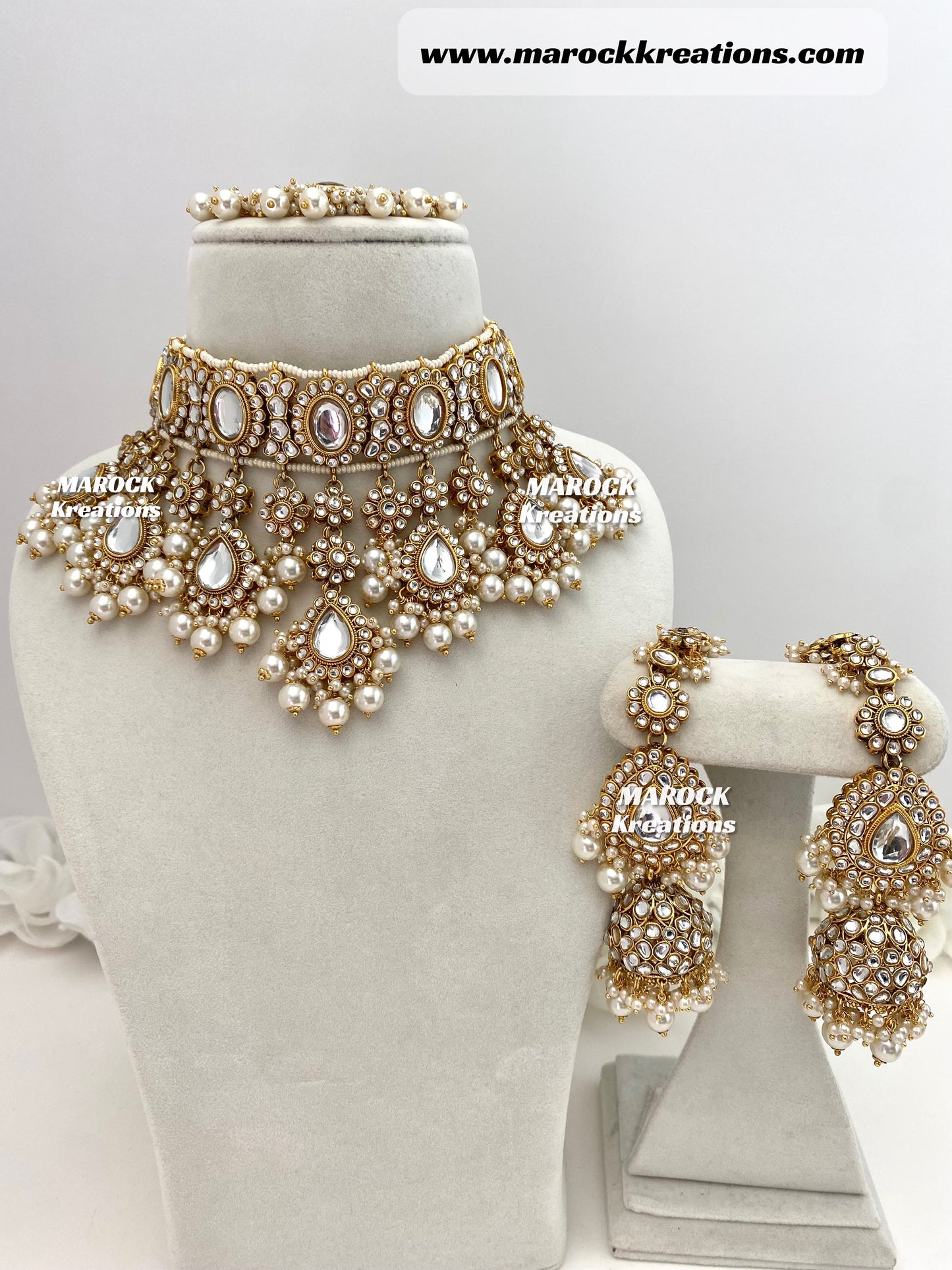 Reet Premium Quality Kundan Statement Necklace set/Bridal set