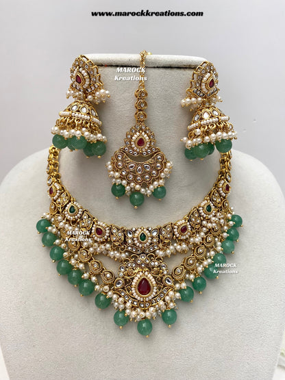 Danisha Premium Quality Kundan Statement necklace set