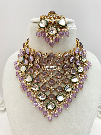 Connie Premium Quality Statement Kundan Necklace/Bridal set