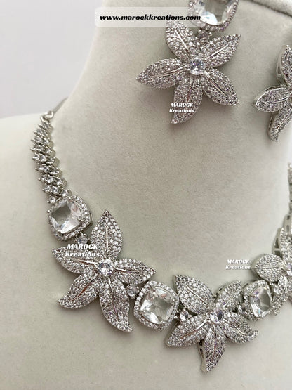 American Diamond Statement Necklace set