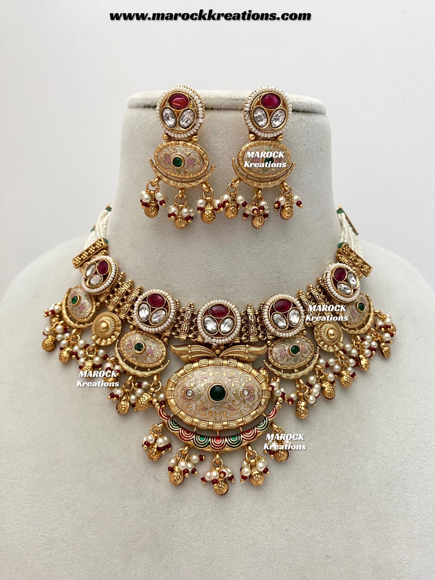 Susan Premium Quality Gold Plated Meenakari Necklace set